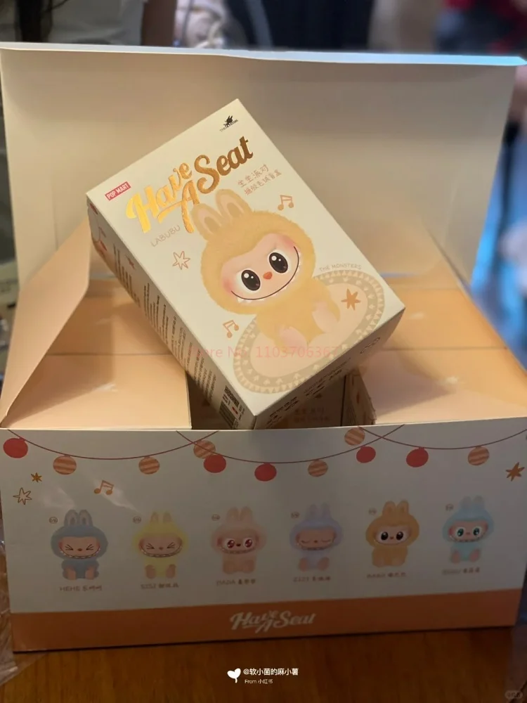 Genuine Labubu Vinyl Blind Box Toy Sitting Party And Macaron Series Cute Labubu Toys In Stock