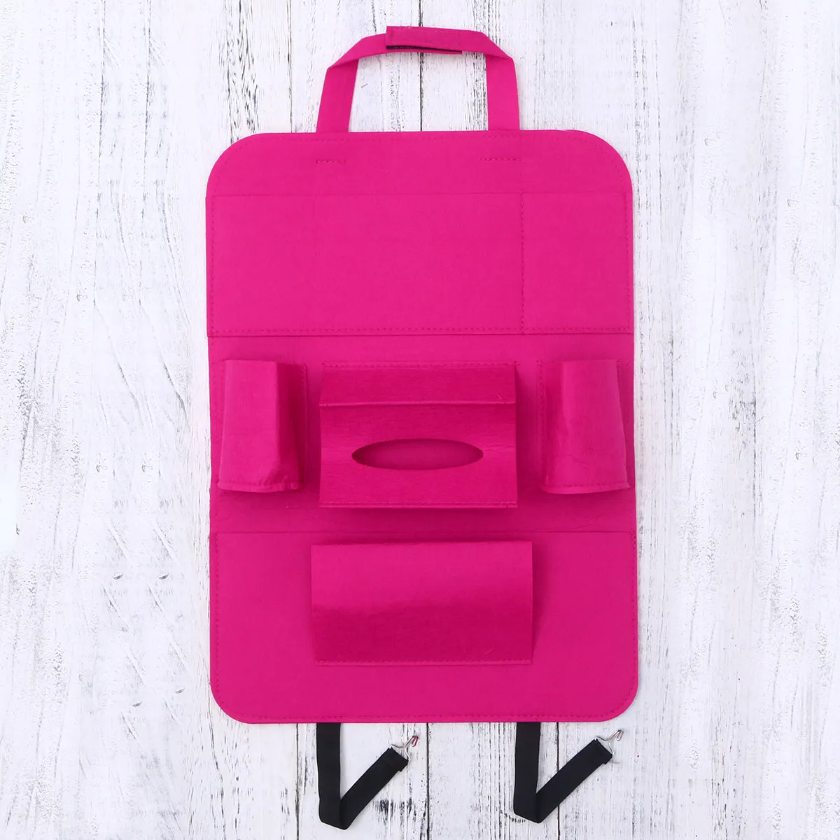 Car Backseat Storage Organizer Large Capacity Felt Multi Pocket Pouch for Magazines Tissue Box Drinks Car Storage Accessories