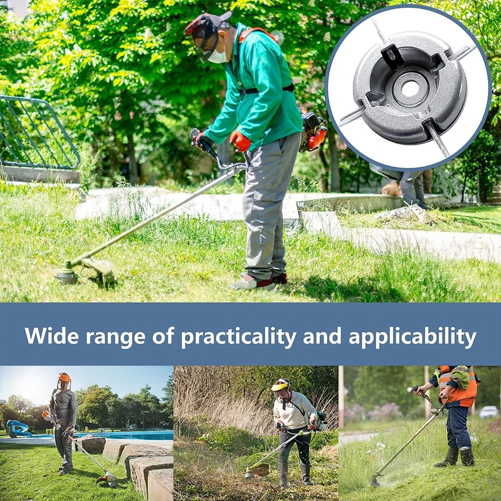 Universal Aluminum Alloy Lawn Mower Head and Replacement Nylon Steel for Lawn Mowing Line Lawn Mower Weed Head Accessories