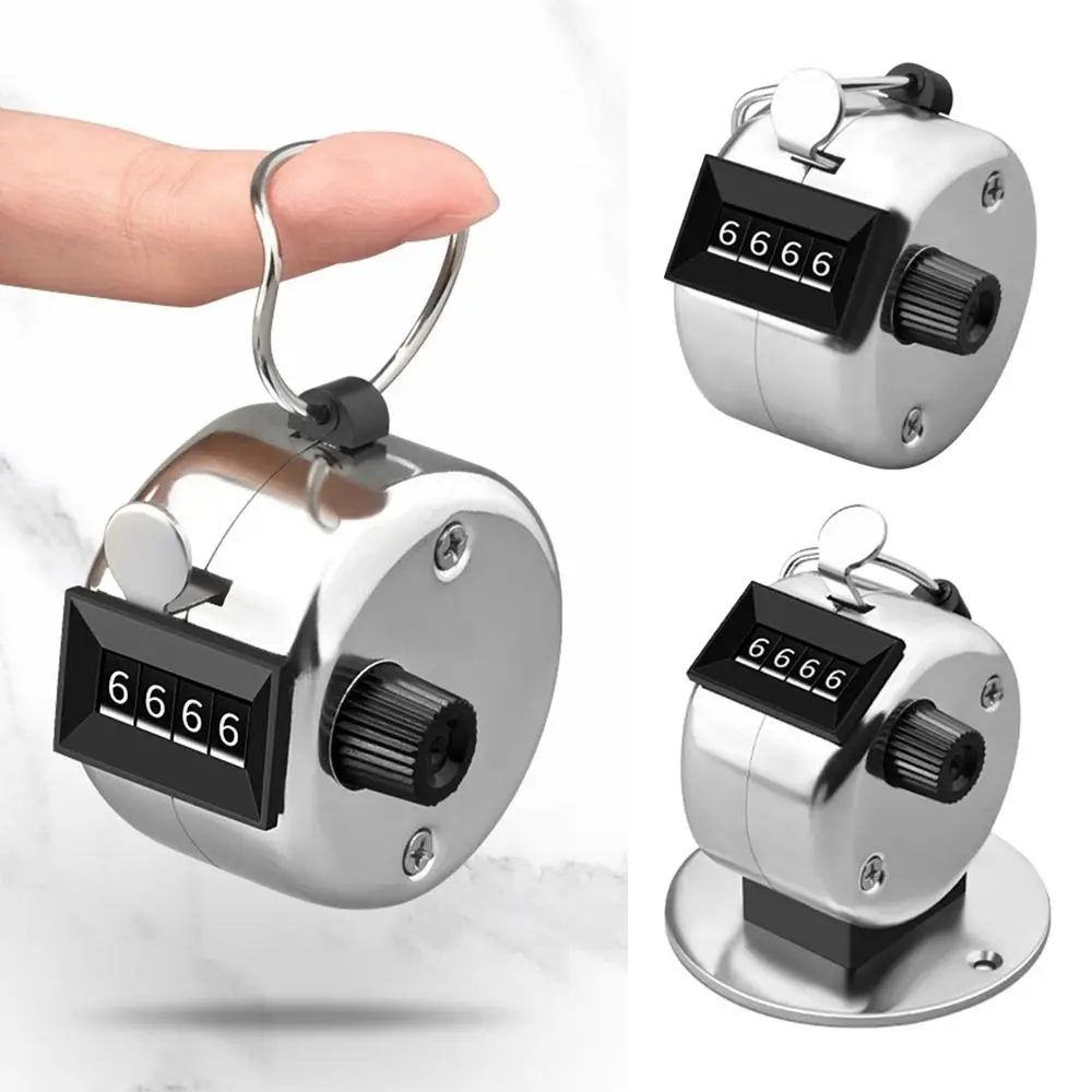 Mini 4 Digit Number Hand Held Tally Counter Mechanical Digital Hand Tally Counter Manual Counting Golf Clicker Training Counter