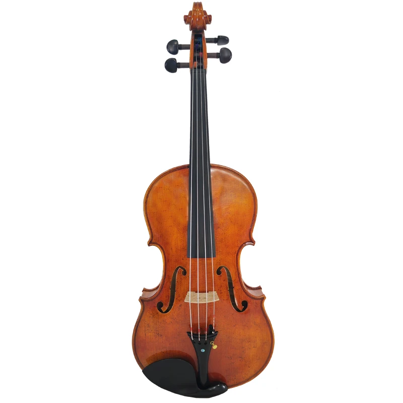 Handcrafted 4/4 Acoustic Violin Old Antique Style Spruce Faced Maple Back/Side Material