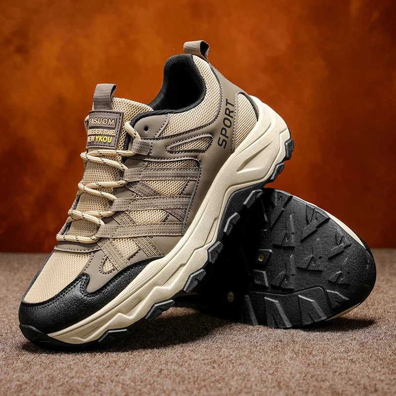 

Hiking Shoes Men Shoes Anti-slip Low-top Outdoor Sports Shoes Men Lace-up Comfortable Soft Breathable Running Shoes Men