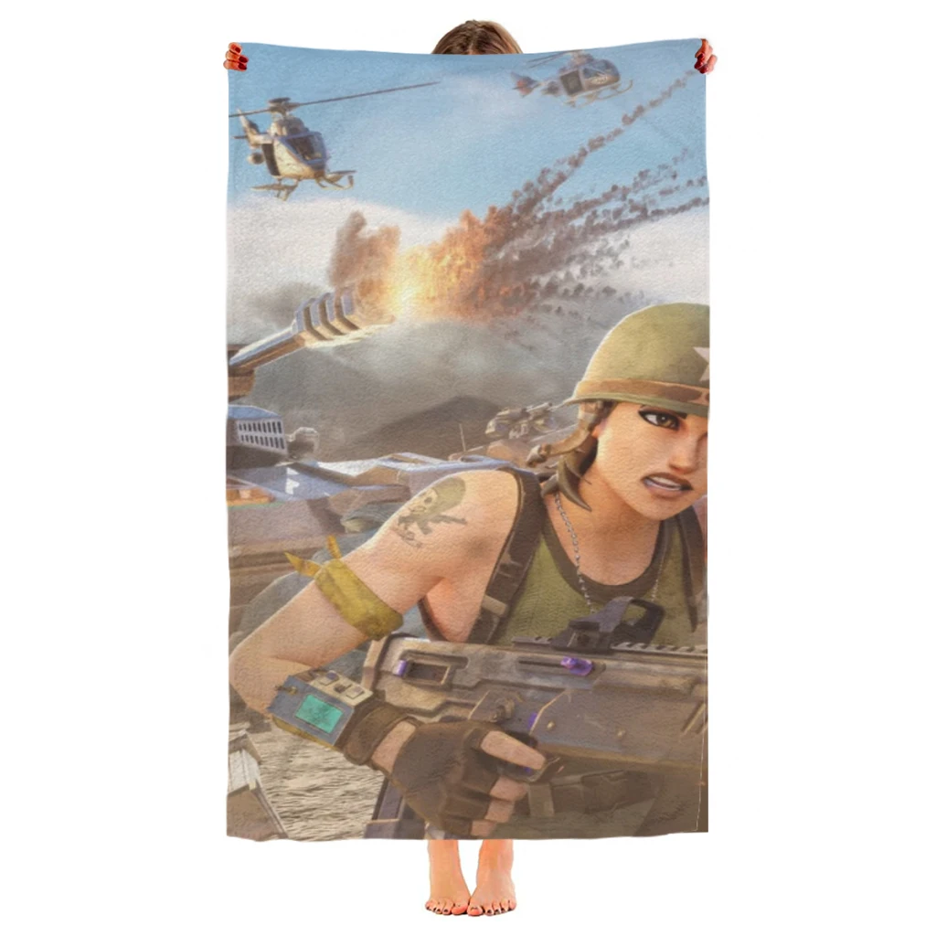 

Quick Drying Beach Towels Hot Game Cute Cartoon Oversized 30x60inch Printing Towel Super Absorbent Pool Towel Blanket