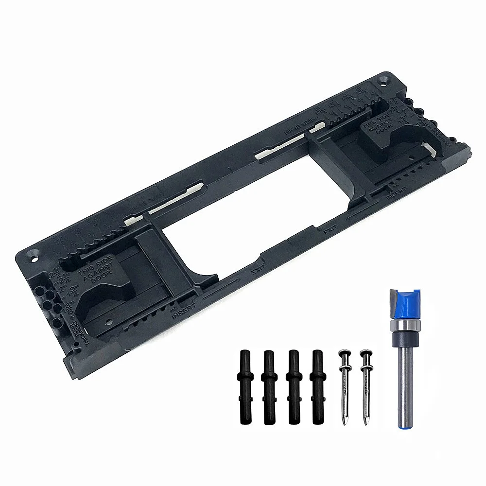 Hinge Mortise Jig Kit Door Lock Hole Locator Router Template for Cabinet Installation
