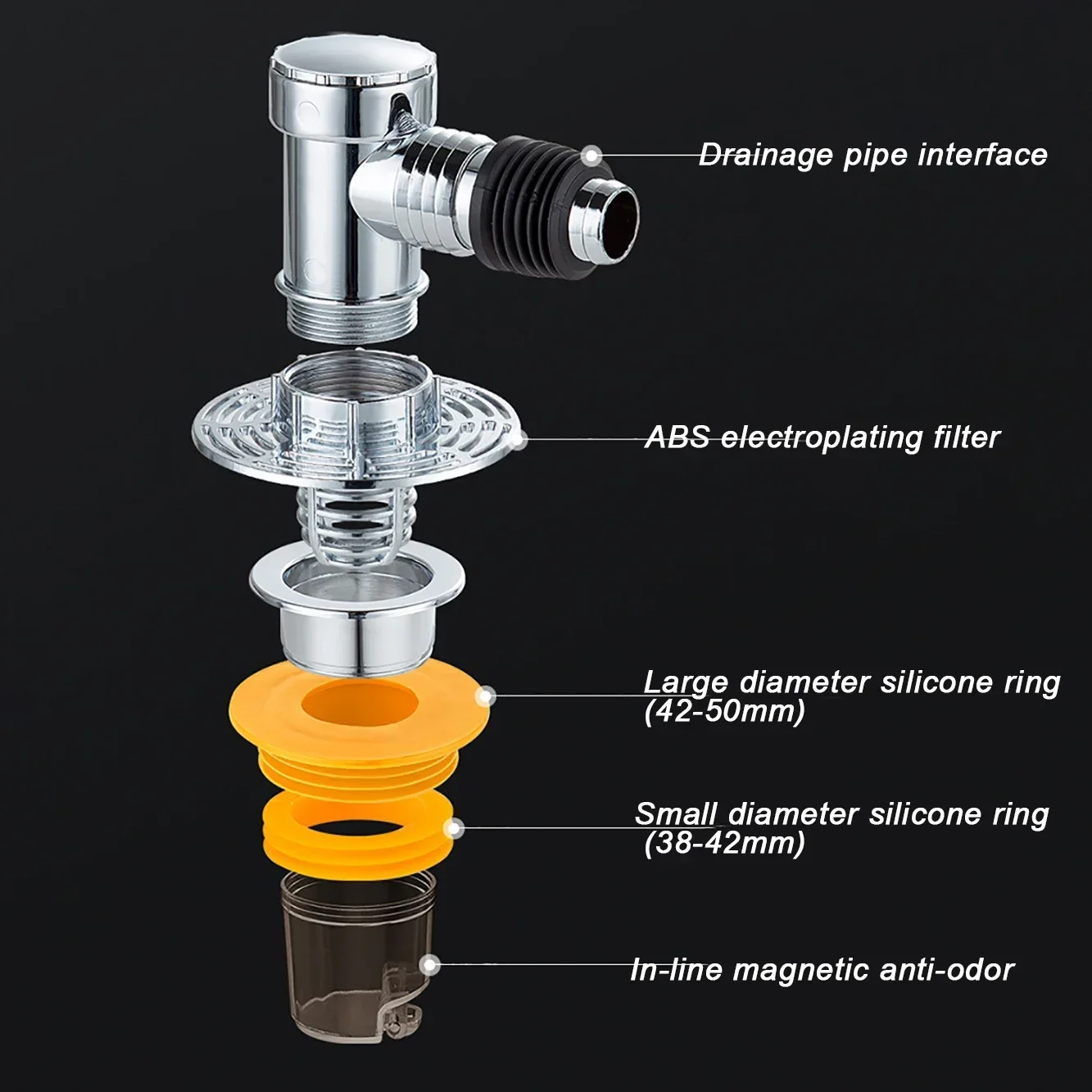 عالمي غسالة استنزاف غطاء أرضية ، خاص غسالة صحون موصل المجاري ، اكسسوارات الحمام ، محول 3-Way