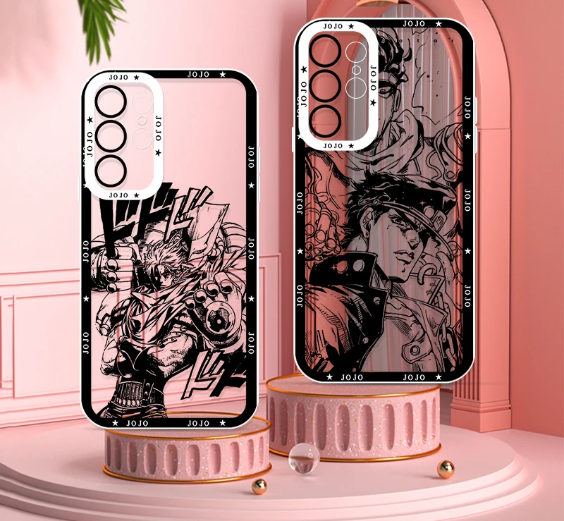 Anime JoJo's Bizarre Adventure For Samsung Galaxy S23 S22 S21 S20 Pro FE Ultra A52 A53 A71 5G Angel Eyes Transparent Phone Case