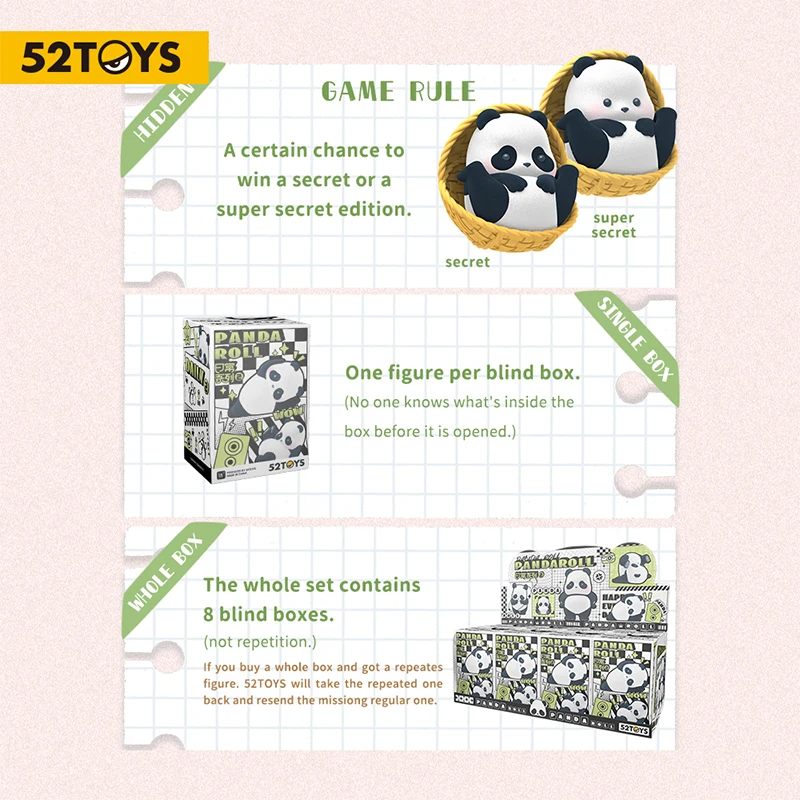 Original Panda Roll Daily Series 2 Blind Box Trendy Toy Confirm Style Cute Animal Anime Figure Model Ornament Girl Birthday Gift