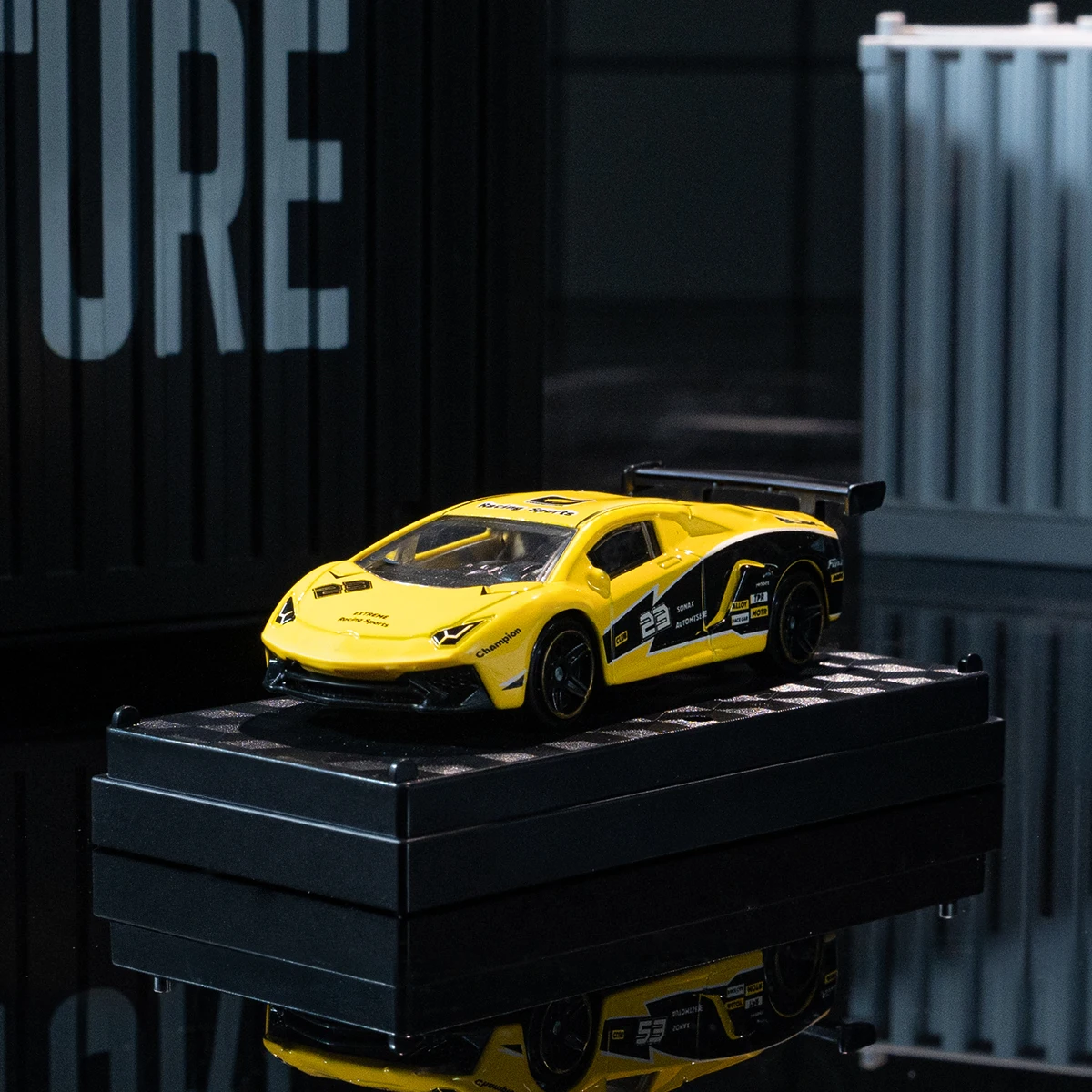 Aventador SVJ gegoten model, speelgoedauto's van legering, verzamelobjecten, raceornament op schaal 1/64, woondecoratie, cadeaus voor kinderen vanaf 3 jaar