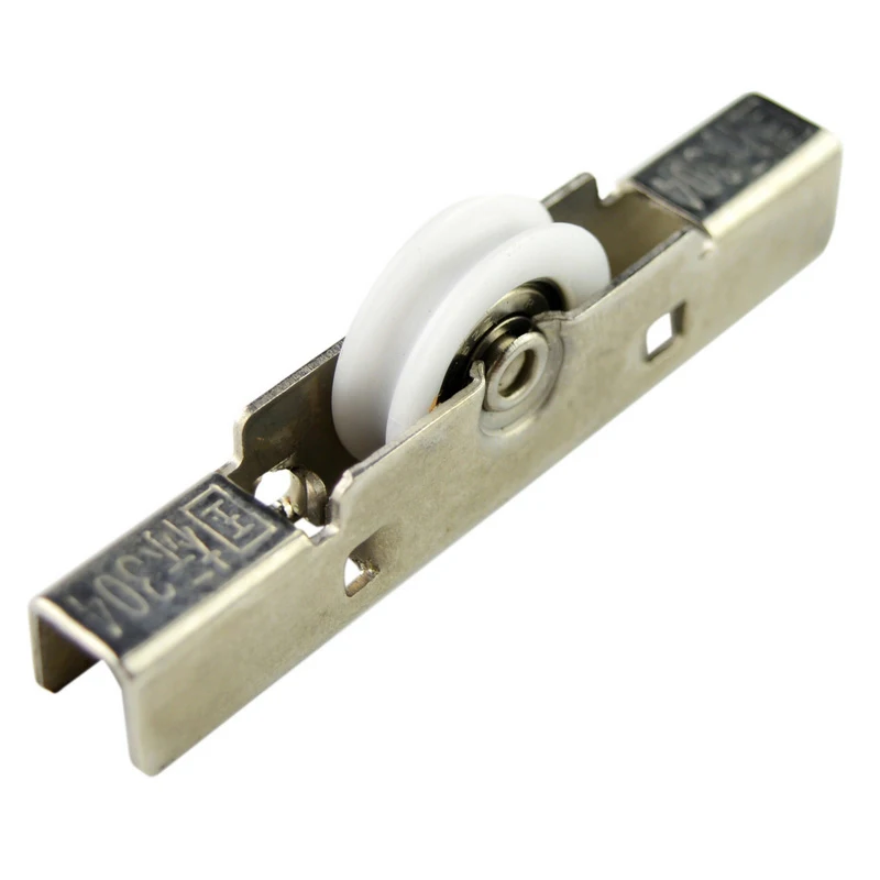 

Sliding Window Roller Assembly with 23mm Groove Ball Bearing Nylon Wheel for 6-8mm Thickness Glass, Stainless Steel Housing