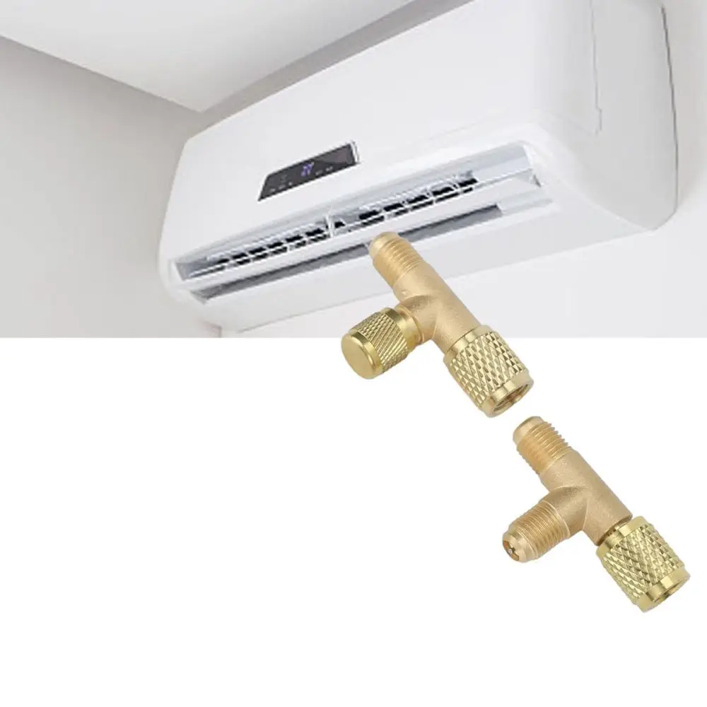 1 4 SAE AC Charging Port Adapter For R134a R12 R22 Refrigerant Air Conditioning Maintenance Refrigeration Fitting