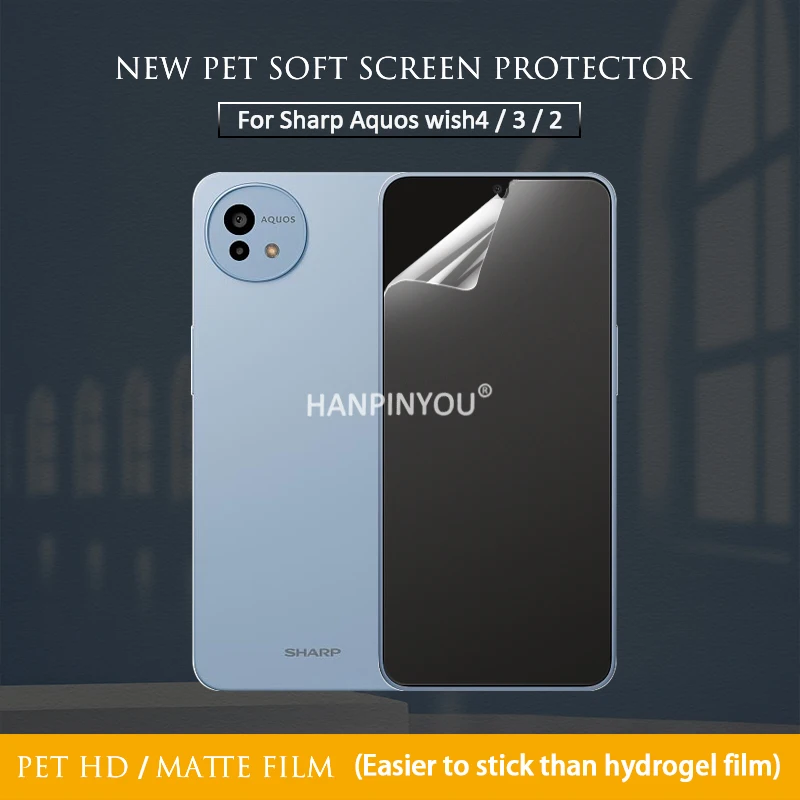 Nueva película protectora de pantalla PET suave mate esmerilada para Sharp Aquos Wish 5 4 3 2 HD/película antihuellas mate antiarañazos