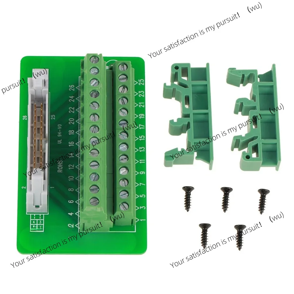 for Male Header Connectors IDC26P Male  Board 5mm Mount Interface Board Module Stable DIN Rail Module Compact