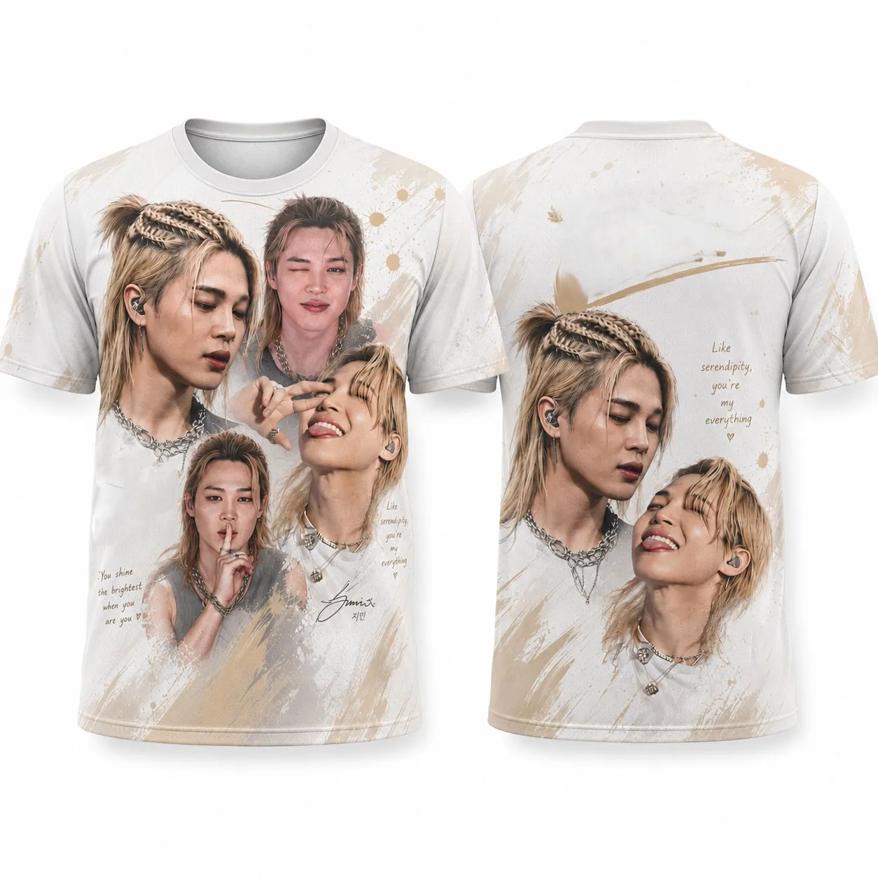 2026 Korea Star Unisex Print T-shirt Men Women Summer Shirt Fashion High Quality Short Sleeved Top Streetwear