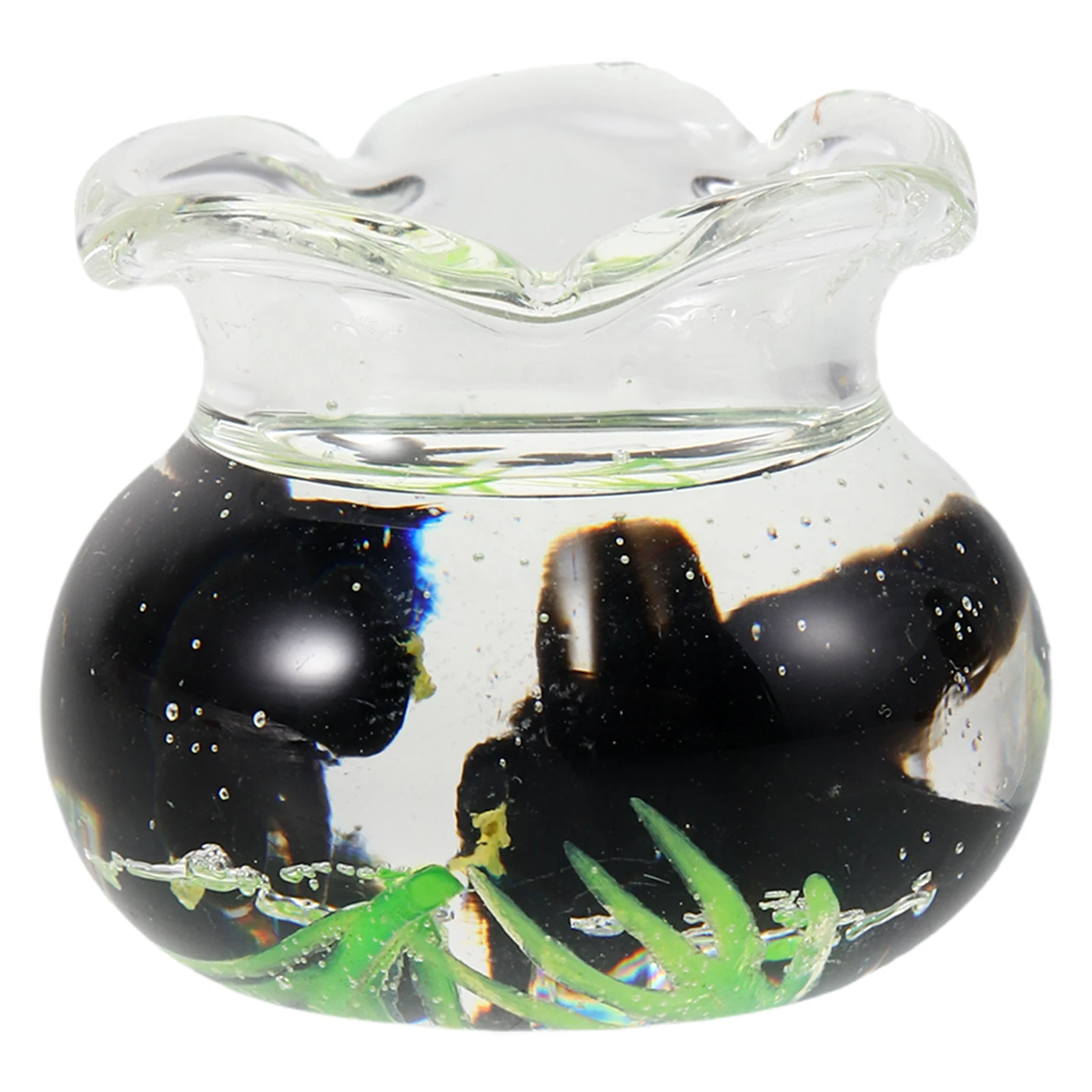 

Miniature Landscape Decoration Dollhouse Accessories Realistic Fish Bowl Resin Figurines Tiny Animals Glass Tank Mini Kitchen
