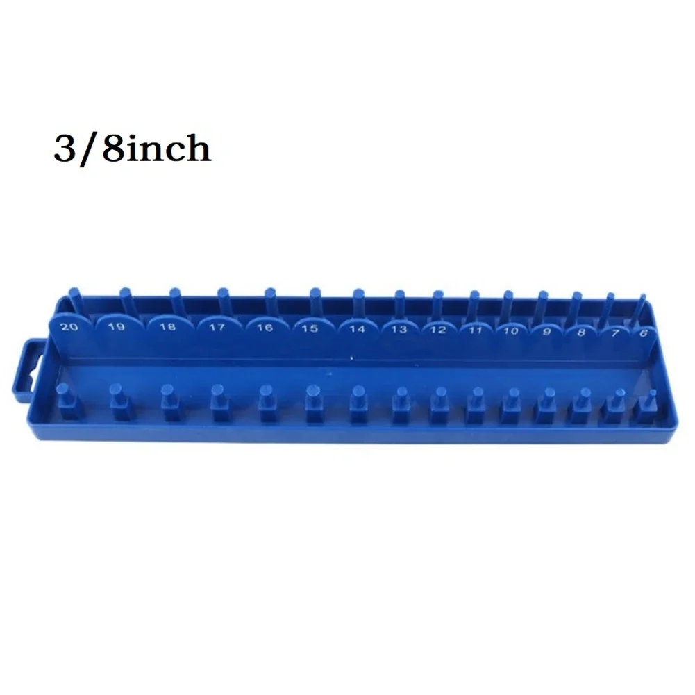 Organizer Socket Storage 3/8 Inch Plastic Tool Organizer Metrische Socket Tray Rack Holder Sleeve Bracket Gloednieuw