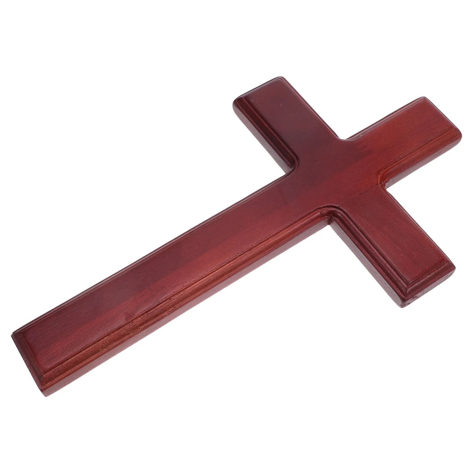 

Wooden Cross For Wall Decor 25Cmx14.5In Natural Grain Christian Crucifix Religious Home Church Decoration Artisan Carved