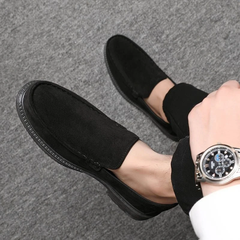 Men British Style Leather Loafers 2026 Summer Korean Trendy Slip on Business Casual Wedding Shoes Comfortable Footwear