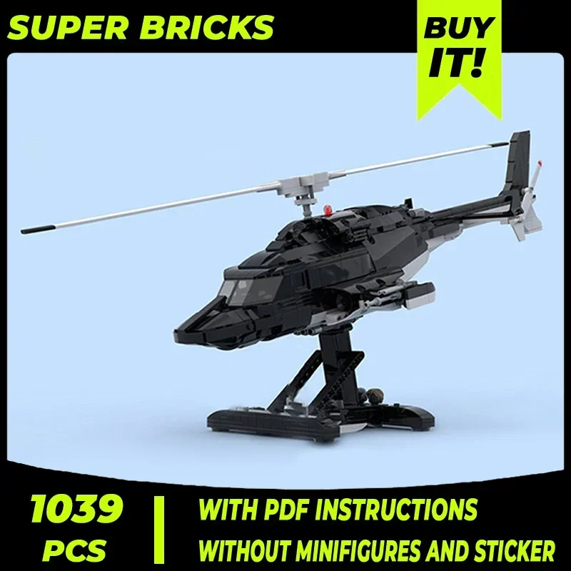 Military Model Moc Building Bricks Special Ops Helicopter Air Wolf Technology Blocks Gifts Christmas Toys DIY Sets Assembly