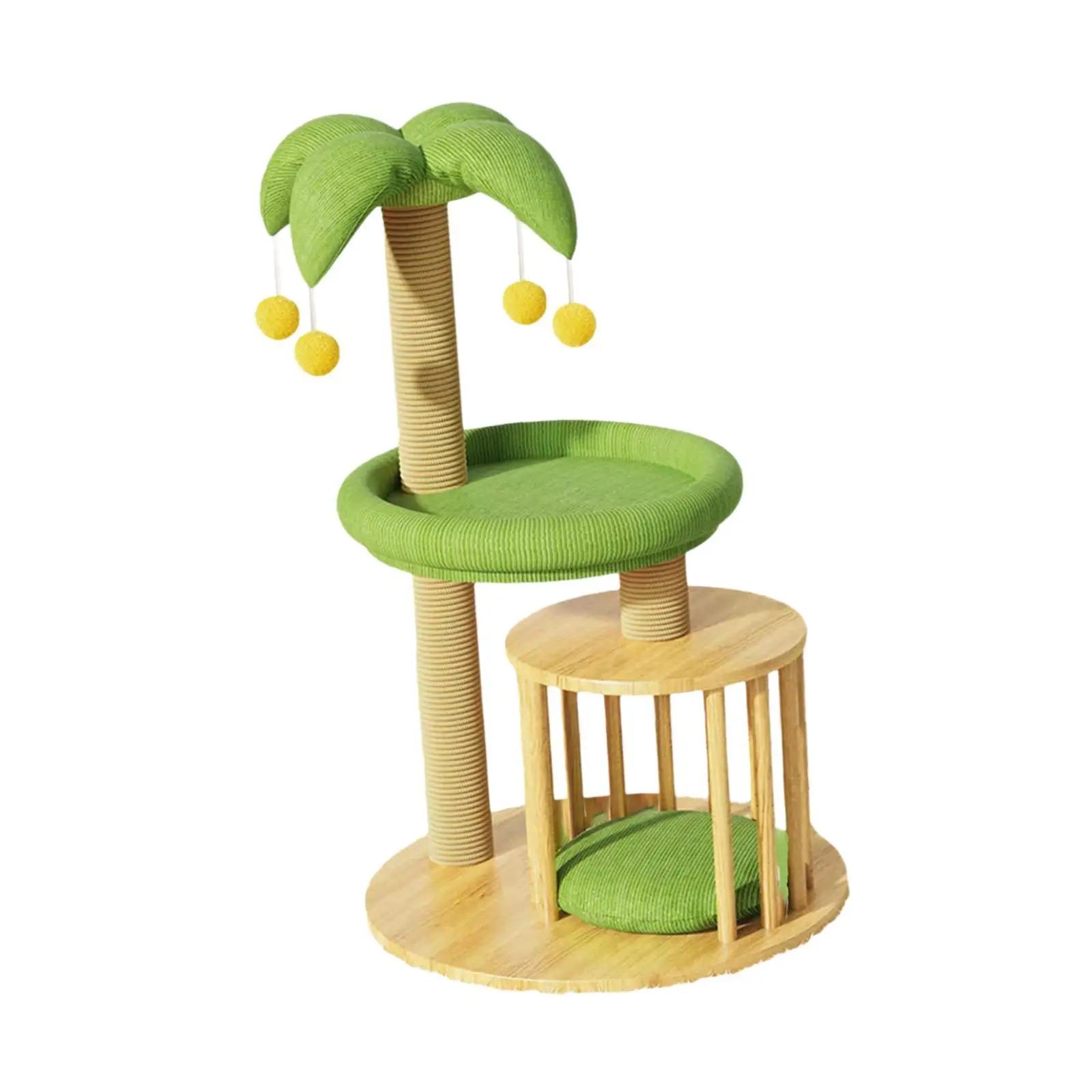 

Cat Tree Cat Bed Cat House with Play Balls Cat Climbing Frame Multi Level