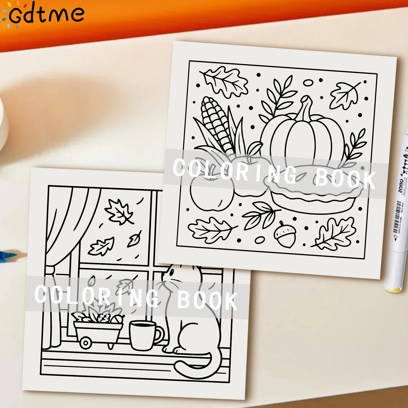 Gemütliches Herbst-Malbuch für Erwachsene mit niedlichen, gemütlichen Alltagsaktivitäten zur Entspannung (gemütliche Räume zum Ausmalen) – Detail 7