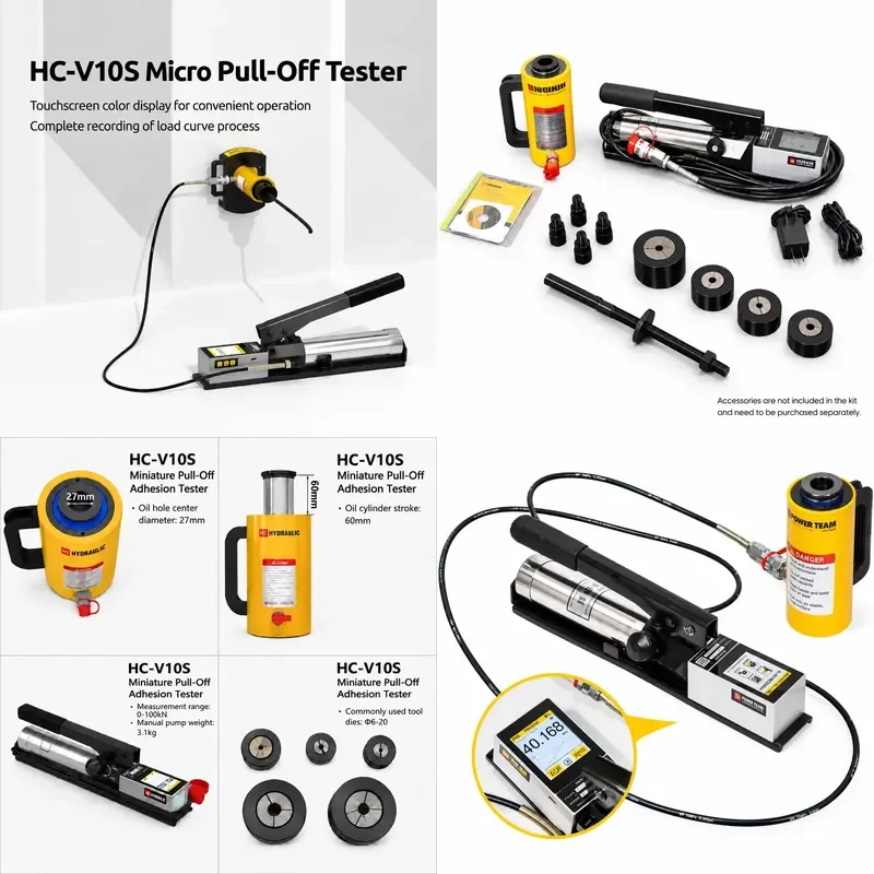 for HC-V10S Hydraulic Anchor Pull Tester 10KN-100KN 10T-100T Concrete Reinforcement Tensile Testing Machine with 1 Year