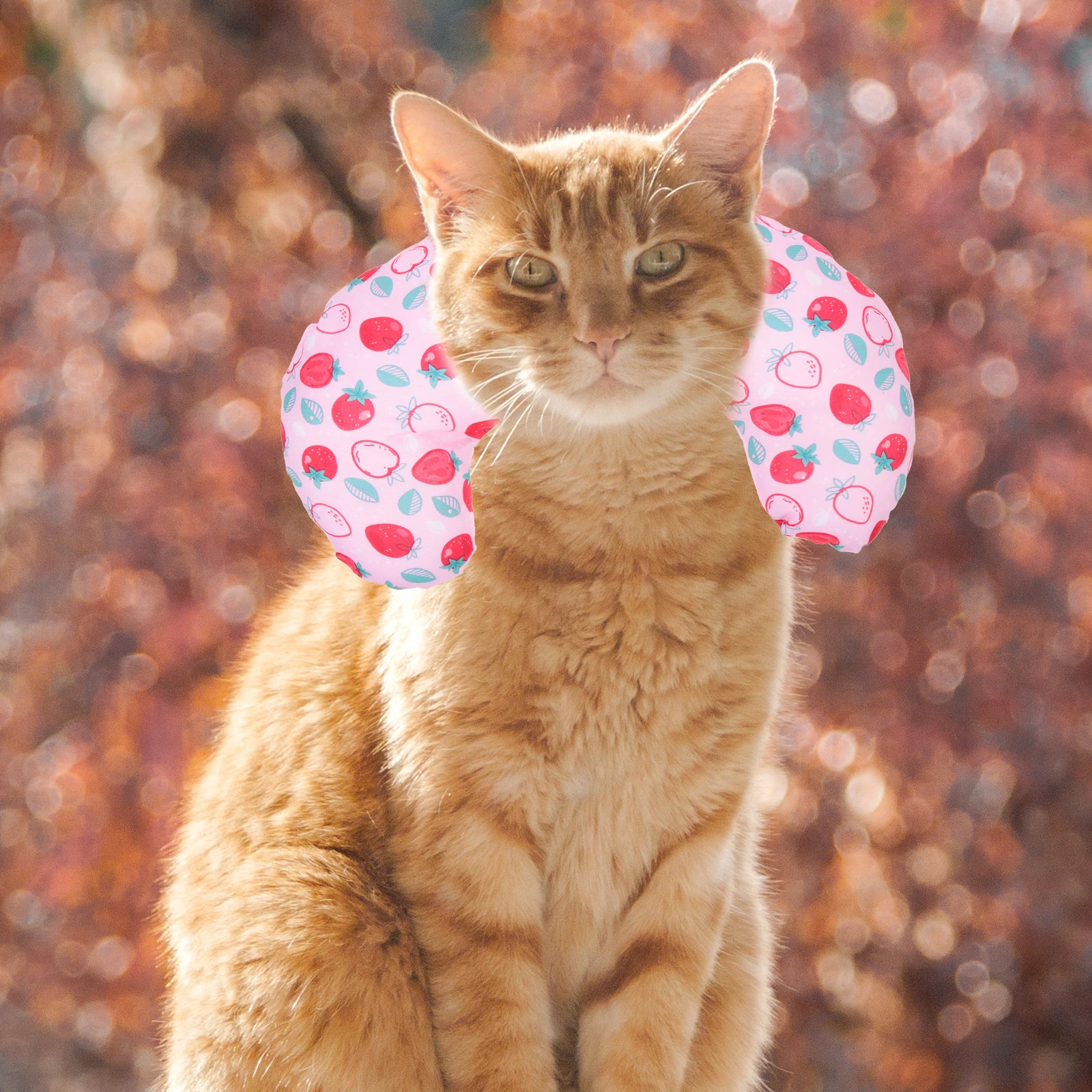 

Lovely Cat For Indoor Cats U Shaped Cushion Pet Sleeping Stuffed Neck Comfortable Portable Small Kitten Adorable U-Shaped Cat