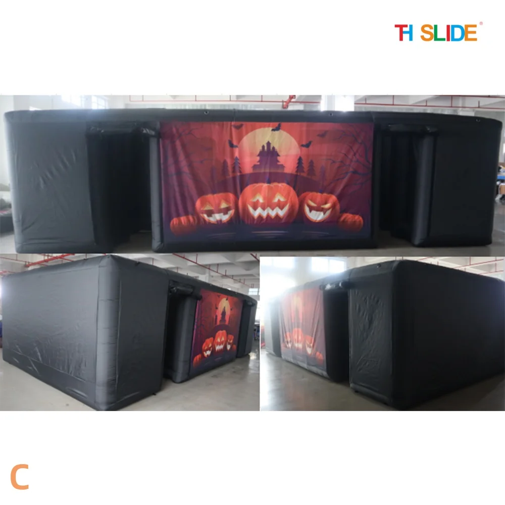 

fast air ship to door,Custom Halloween Inflatable Haunted House Maze, 2025 new inflatable Laser Tag Arena maze for kids n adults