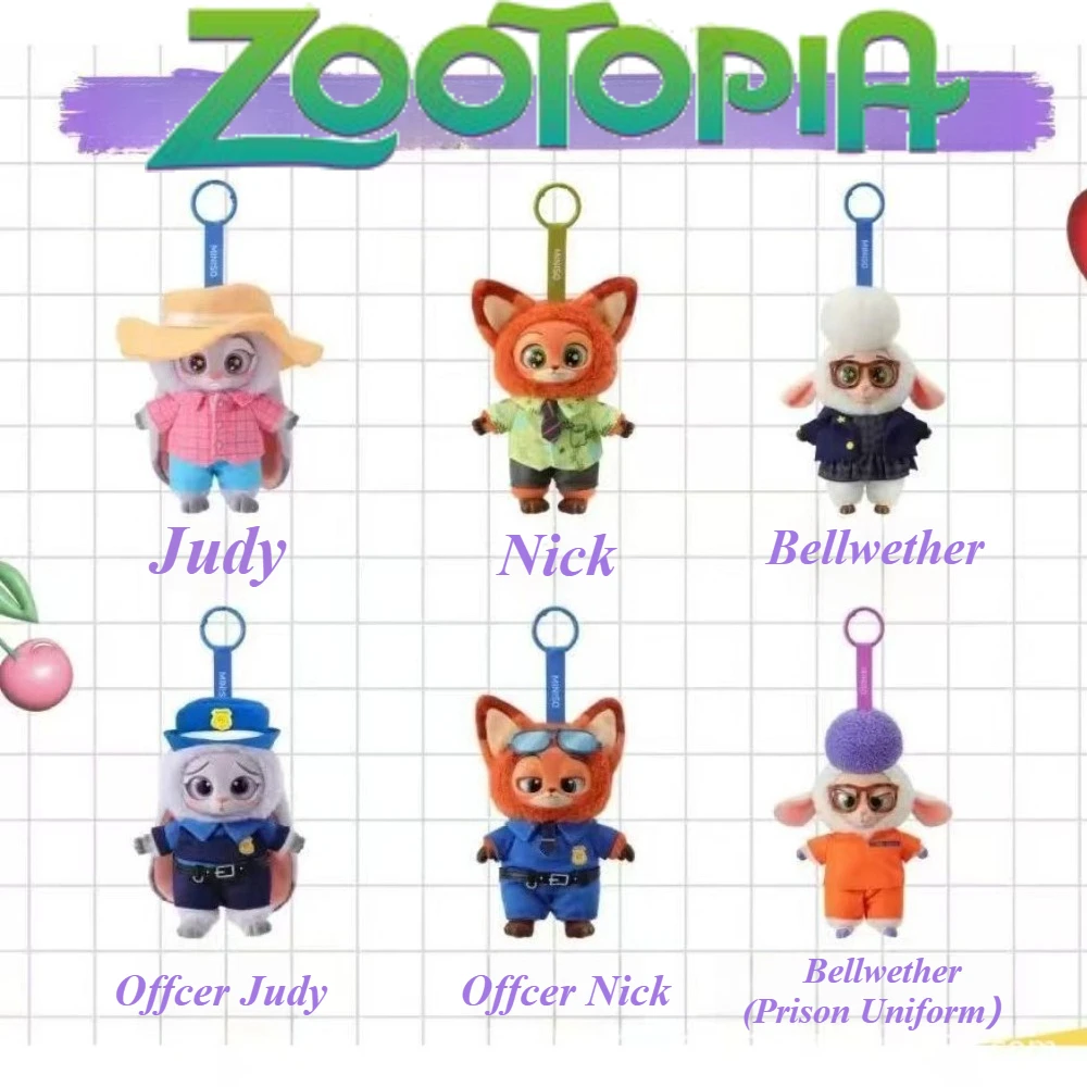 Caja ciega de Zootopia de Disney, figura de acción bonita de Nick Judy, muñeco de peluche, caja misteriosa, figuras de Anime, mochila, colgante, regalos de navidad