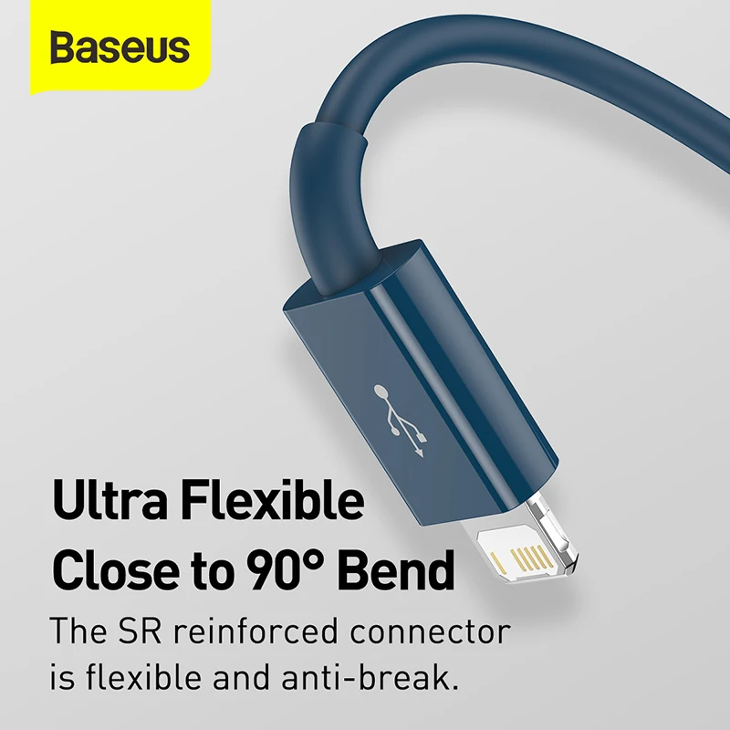 Baseus 3 In 1 USB สำหรับ iPhone 13 12X11 Pro Max Samsung S20 Xiaomi Mi 9 3.5A micro USB ประเภท C ชาร์จสาย