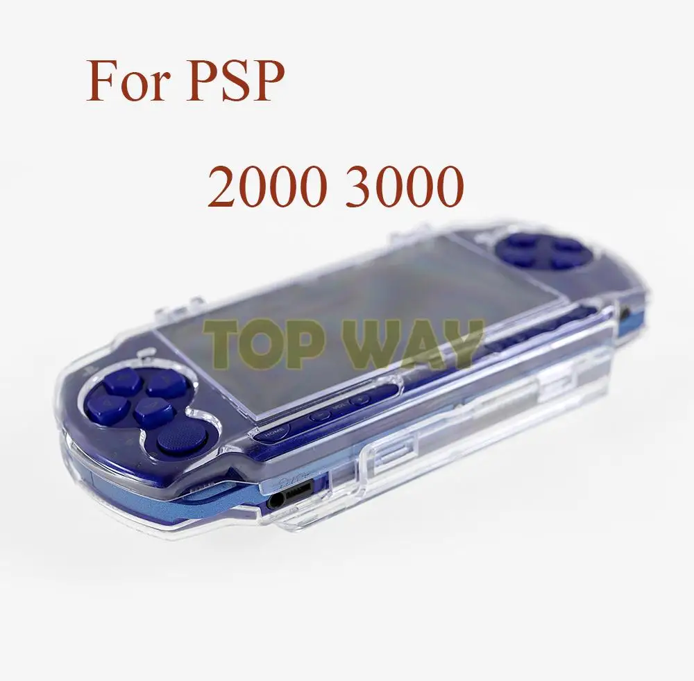 15pcs Crystal Protective Hard Carry Cover Case Replacement for PSP 2000 PSP3000 clear colour Housing shell repair Accessories