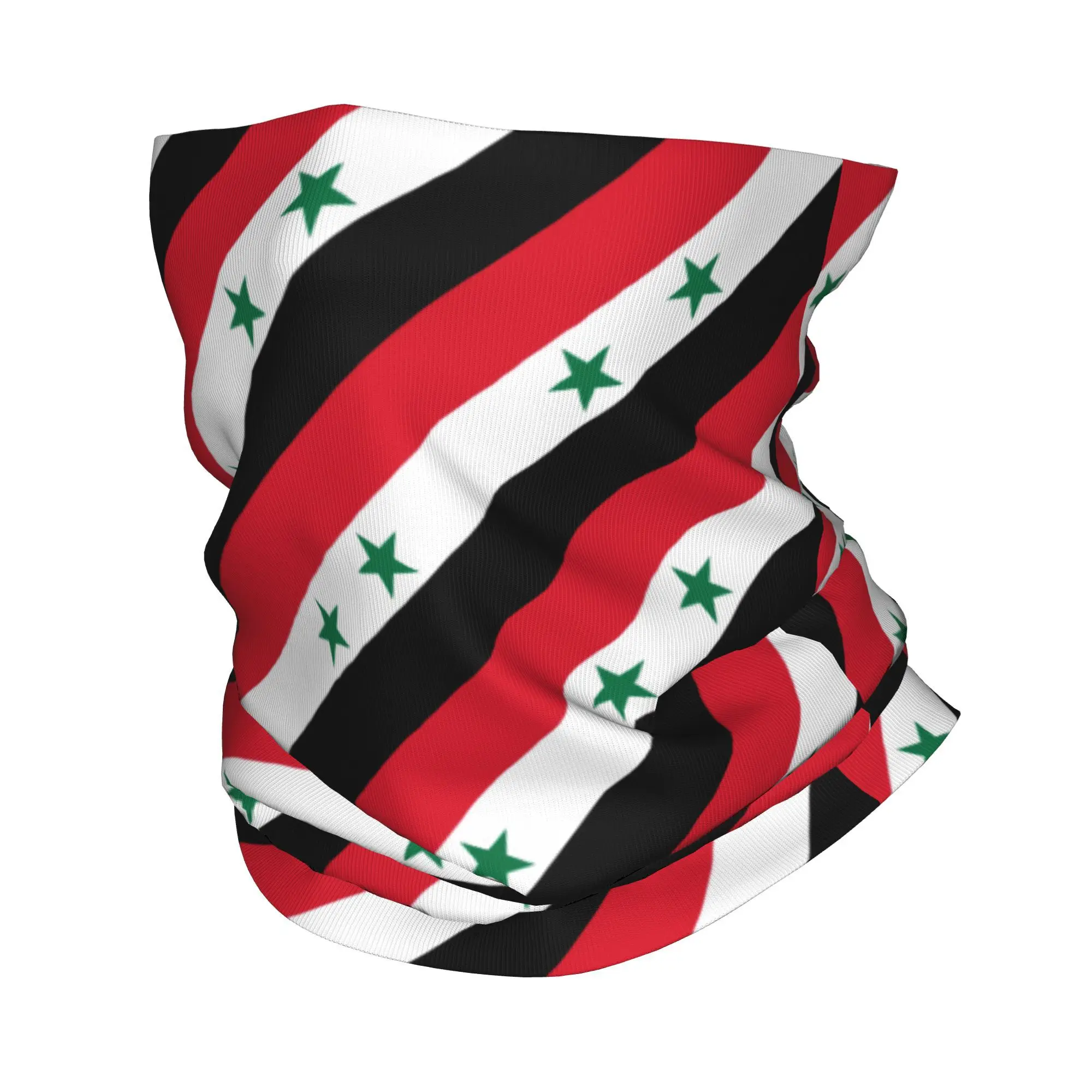 カスタムシリア国旗 シリア クラシカル ネックゲイター メンズ レディース UVフェイスシールド 冬用 バンダナ スカーフ スキー用