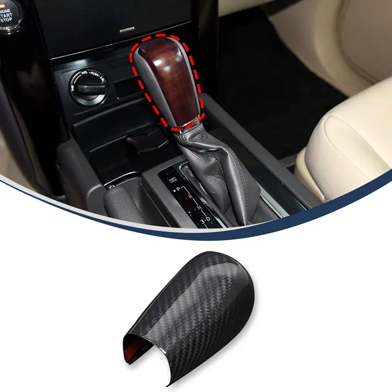 

For Toyota Prado 2010-2017 gear head protection back cover Car gear handle cover (automatic transmission) true carbon fiber 1pcs