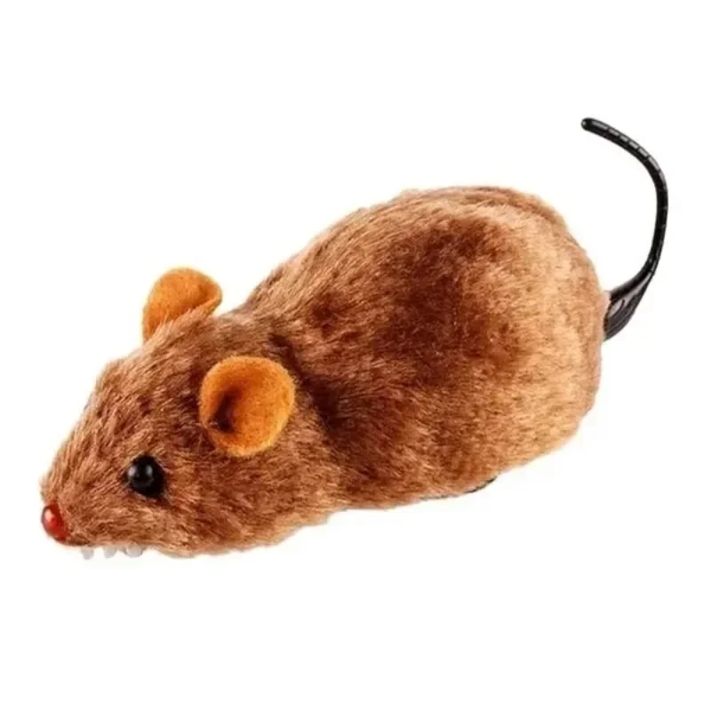 1Pc Funny Lifelike Plush Mouse Running Rat Toy for Cats Dogs Tail Mouse Pets Kids Random Color