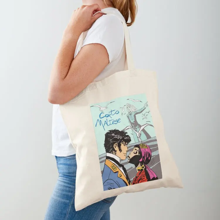 

Corto Maltese - Kissing Girl Tote Bag Lady bag tote bags aesthetic Woman shopper bag large tote