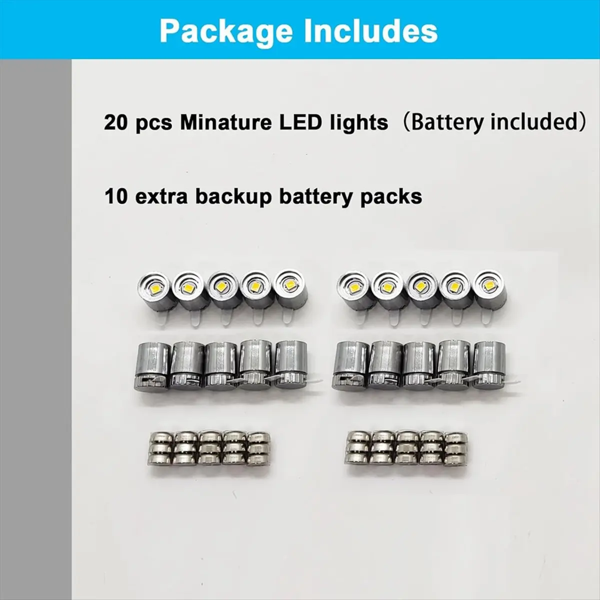 Dec.-20 Pcs Miniature Led Lights,Tiny Lights for Hand Craft,Miniature Lights Battery Powered, Lights (Multi-Color Changing)