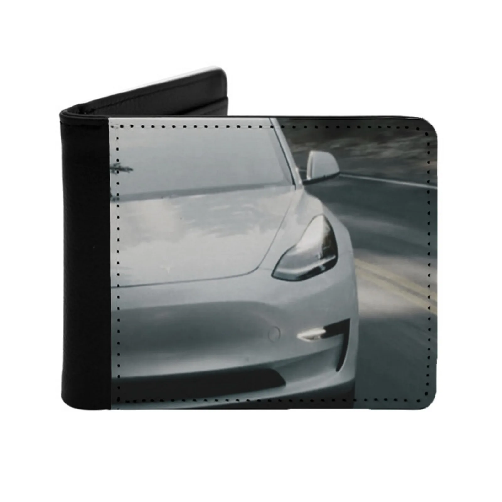 Model Y White Men's Wallet Pu Leather Wallet Multifunction Credit Card Purse Model Y White Motors Model Y Elon Musk Elon Musk