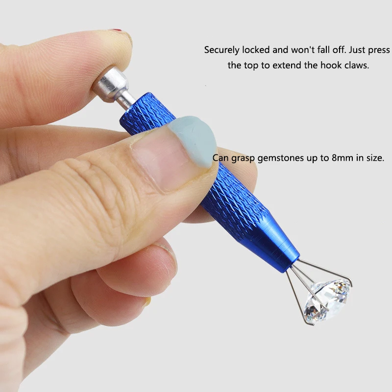 Four Claw Diamonds Setting Tool Diamonds Clamp Stainless Steel Texture Jewelry Picking Tool Suitable for Jewelry Lovers