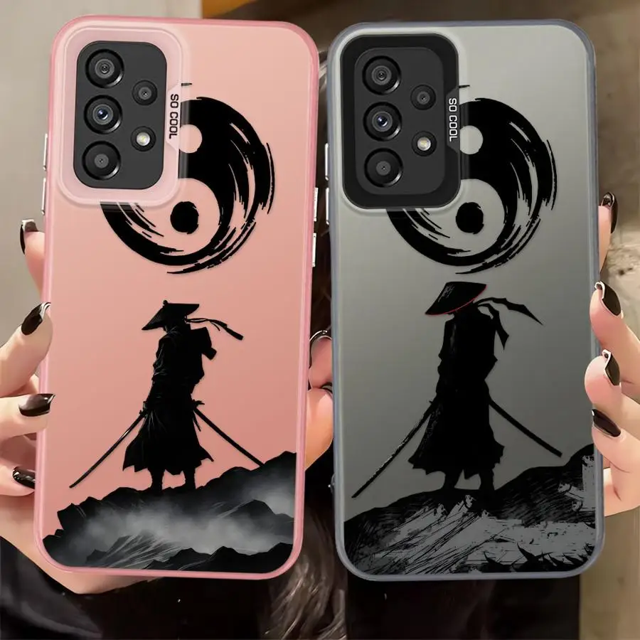 الشهيرة اليابانية الساموراي لينة غطاء حقيبة لهاتف سامسونج غالاكسي A16 A34 A24 A32 A13 A22 A23 A14 A12 A15 A25