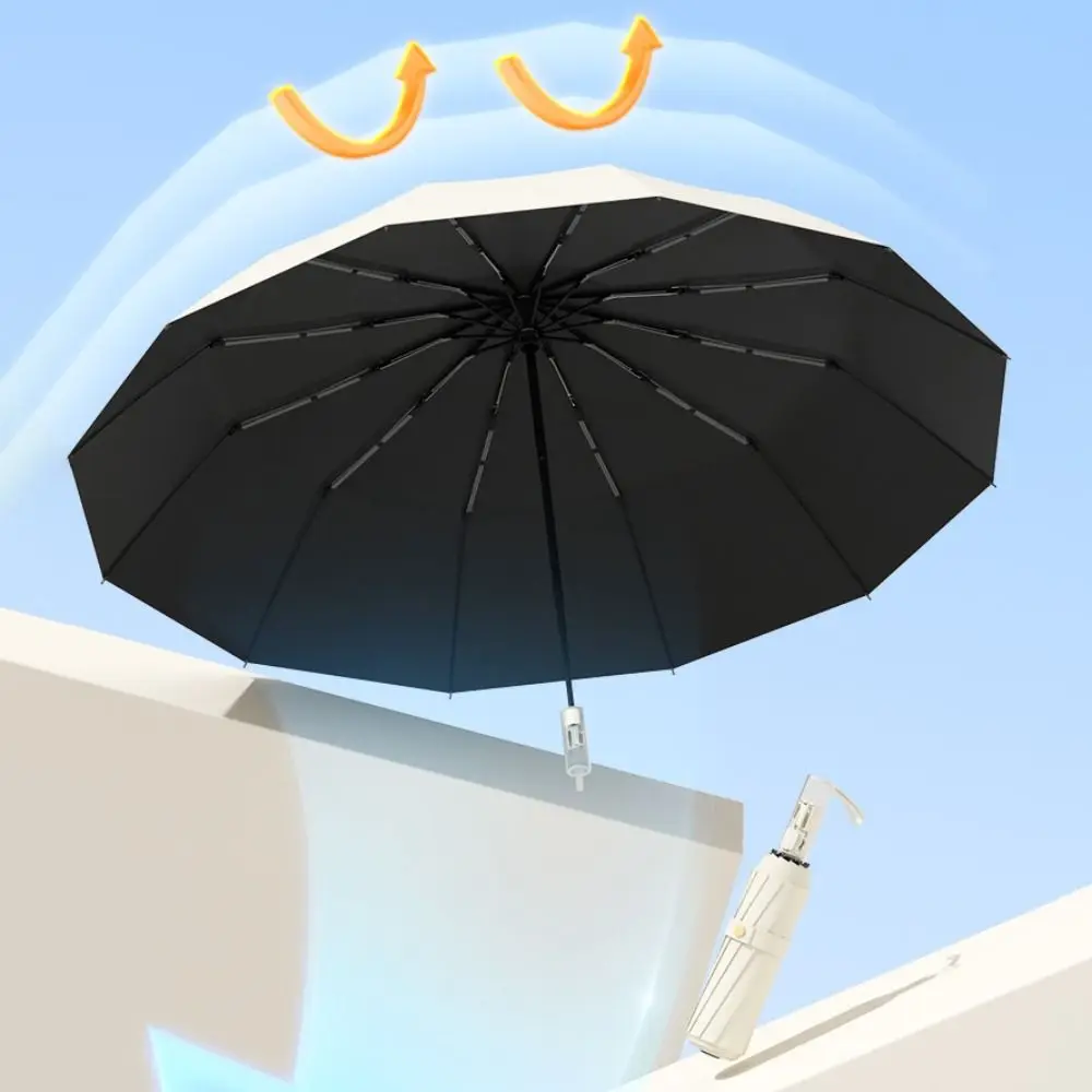 

Windproof Folding Umbrella Strong Frame Quick Open Sunny Rainy Umbrella Vinyl Portable Automatic Umbrella Sun Protection