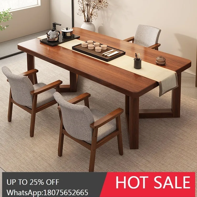 

SGF Tea Table and Chair Set New Chinese Style Home Balcony Large Tea Table Simple