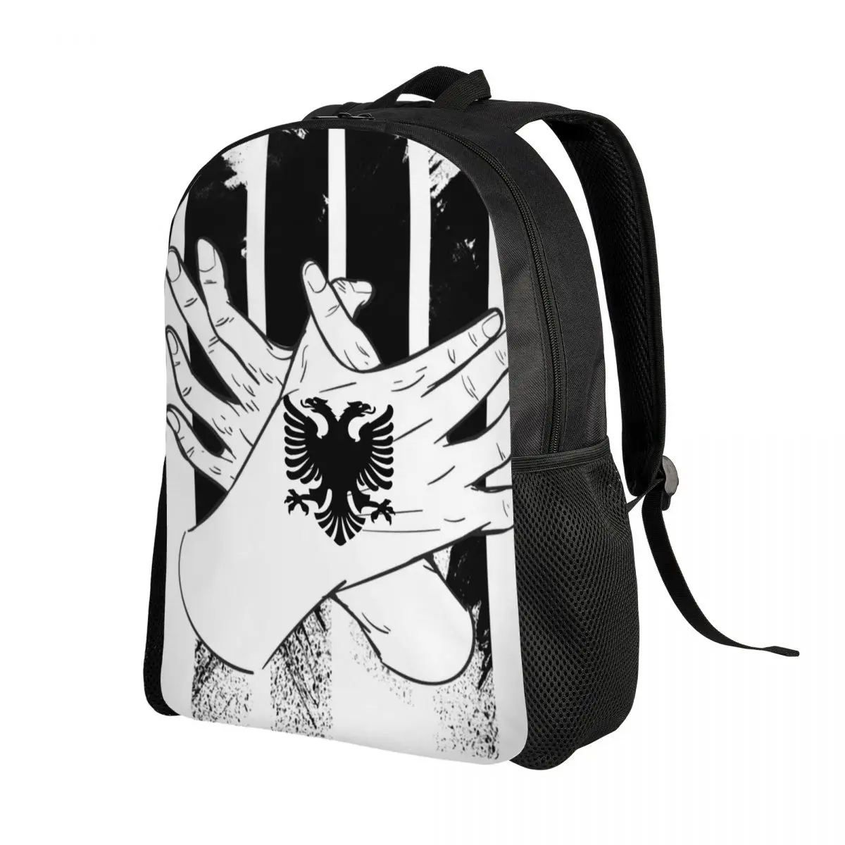 Flag Of Albania Eagle Backpack for Men Women College School Student Bookbag Fits 15 Inch Laptop Albanian Pride Bags