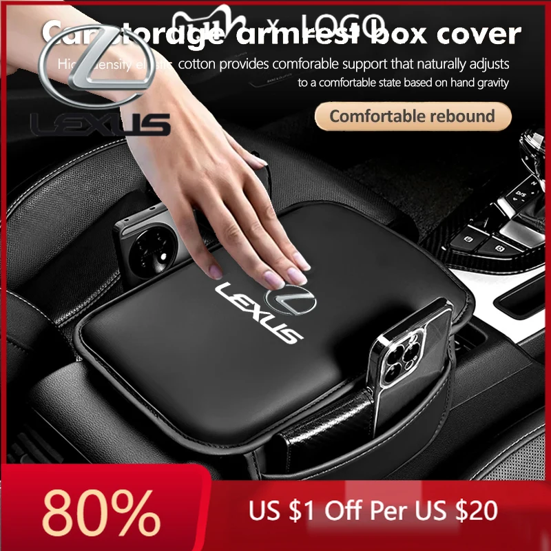 

2026 Hot Interior Stickers Leather Car Armrest Box Pad Mat Accessories For Lexus RX300 IS200 IS250 ES350 Ct200h UX250h NX300h RX