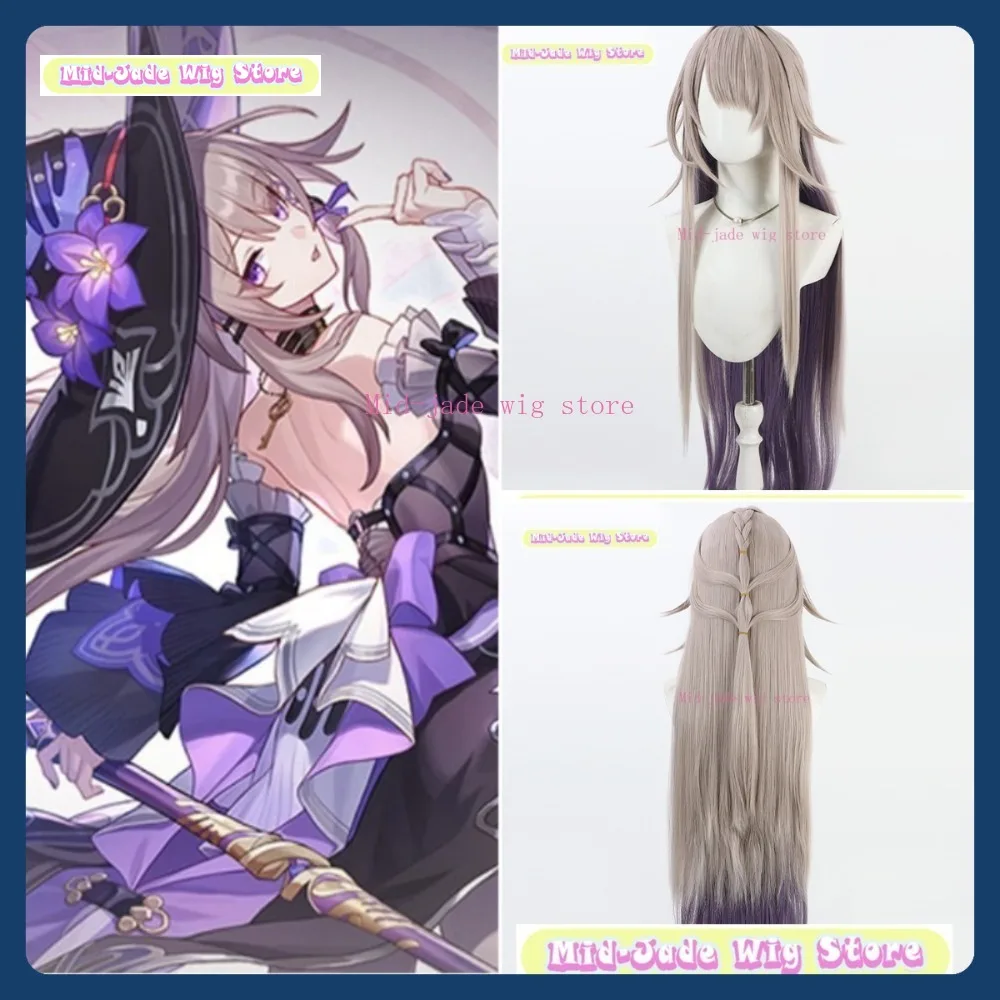 

Mid-jade Wig Store Honkai Star Rail Herta Cosplay Wig Anime Game Role Playing Synthetic Hair Halloween Party