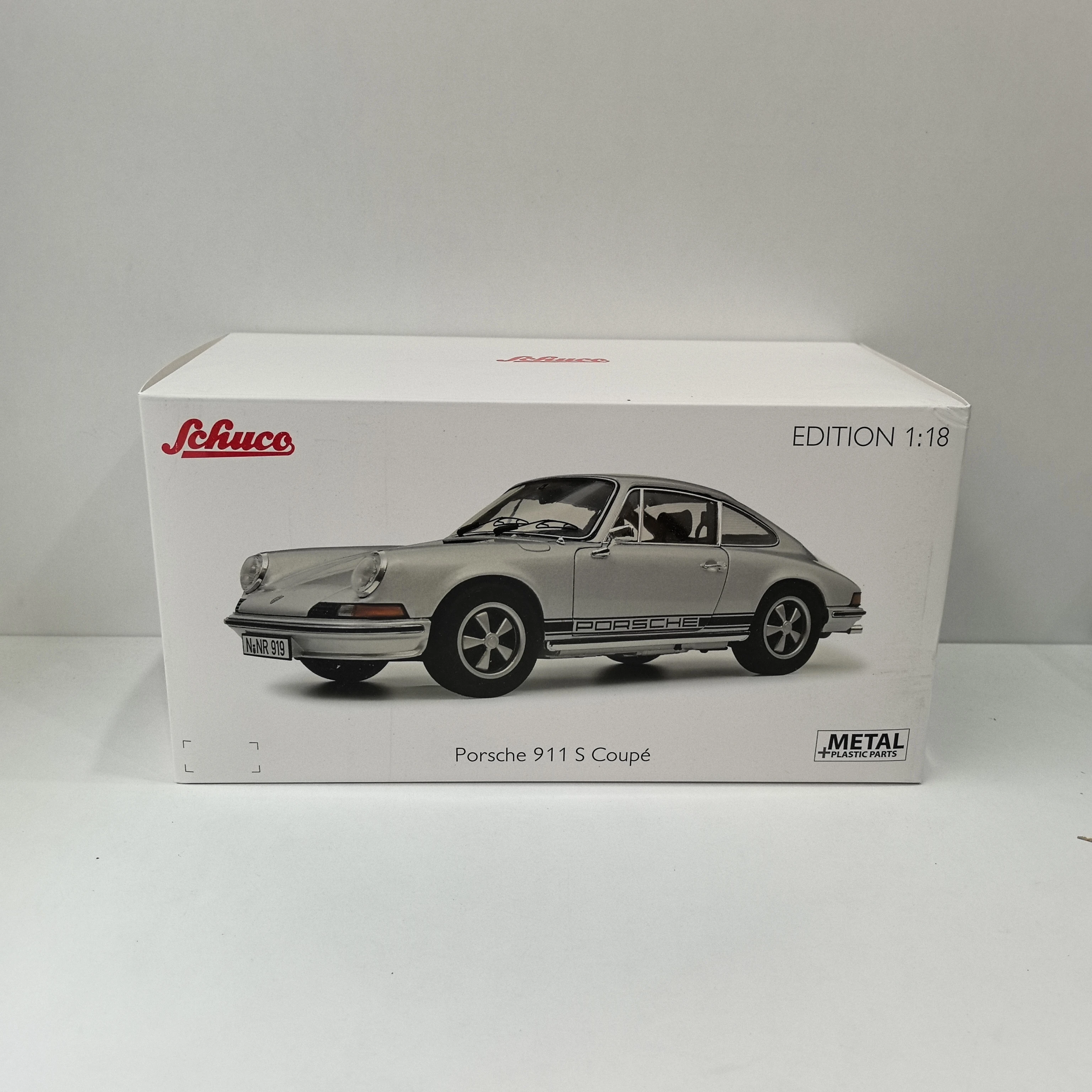 다이캐스트 슈코 1/18 스케일 포르쉐 911 S 쿠페 합금 자동차 모델 수집용 장난감 선물 기념품 장식품