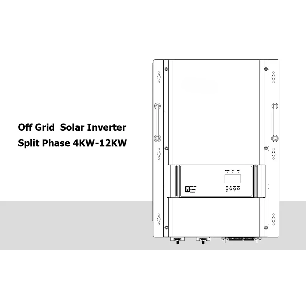 6kW 12kW 18kW Solar Inverter Split Phase 120/240VAC Off-Grid Low Frequency SPF 4000T 6000T 12000T 18000T US DVM MPV Dual