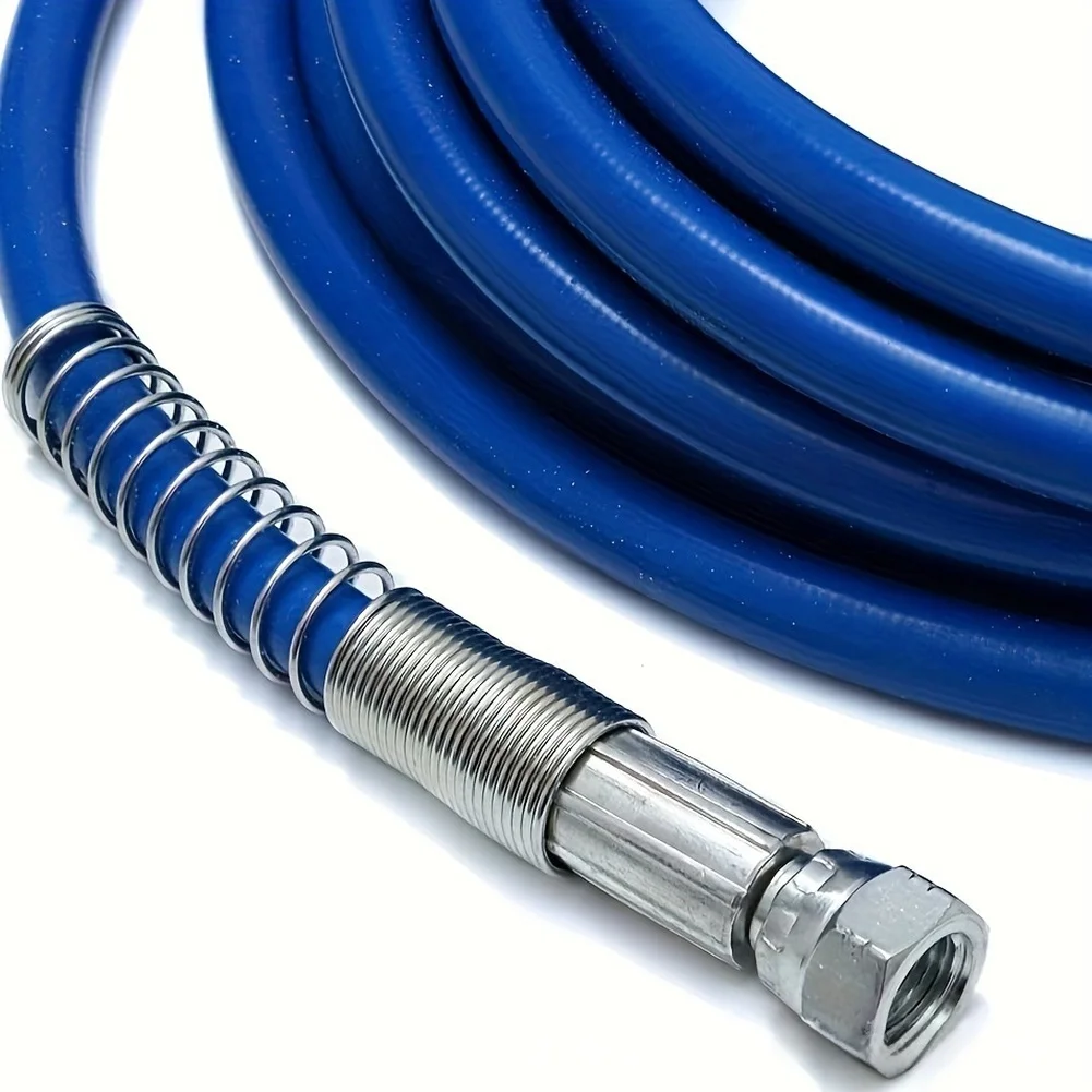 Fiber Steel High Pressure Hose 10m for Airless Sprayer Blue Paint Spray Hose for Agricultural Irrigation and Building