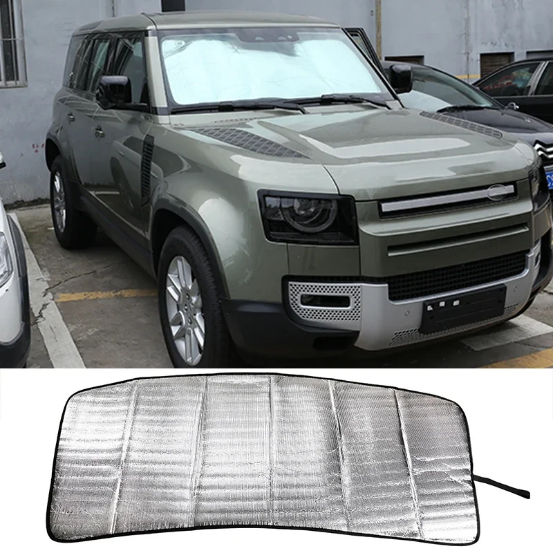 For Land Rover Defender 90 110 2020-2023 Car Windshield Sunshades Sun Shade Covers Front Window Visors Windowshade Accessories