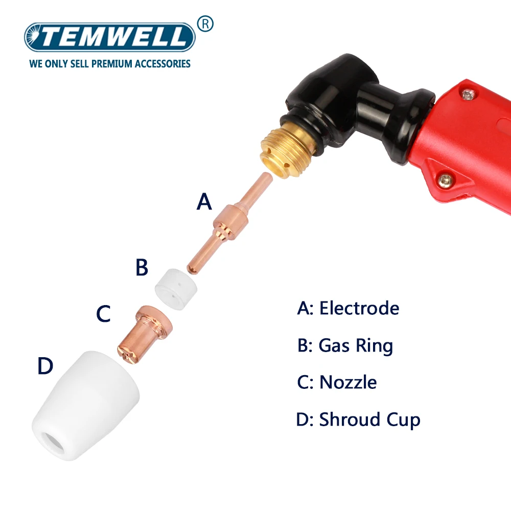 PT31 Plasma Cutter/Cutting Machine Torch Head For CUT40 CUT50 Air Cooled Inverter DC Plasma Cutting Torch