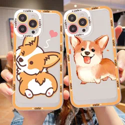 Cute Corgi Phone Case for iPhone 11 12 13 Mini Pro Max 14 Pro Max Case shell