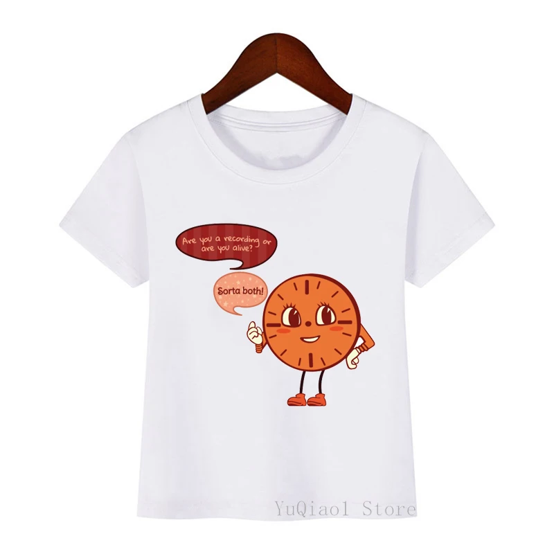 T-Shirt à manches courtes pour garçon et fille, vêtement estival pour enfant, avec motif de dessin animé